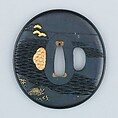 Sword Guard (Tsuba), Copper-gold alloy (shakudō), gold, silver, copper-silver alloy (shibuichi), copper, Japanese