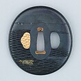 Sword Guard (Tsuba), Copper-gold alloy (shakudō), gold, copper-silver alloy (shibuichi), Japanese