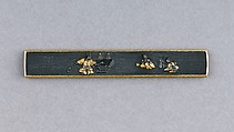 Knife Handle (Kozuka), Copper-gold alloy (shakudō), gold, silver, copper, Japanese