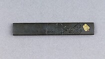 Knife Handle (Kozuka), Copper-silver alloy (shibuichi), gold, Japanese