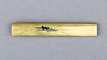 Knife Handle (Kozuka), Copper-gold alloy (shakudō), copper, gold, copper-silver alloy (shibuichi), Japanese