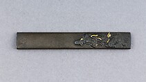 Knife Handle (Kozuka), Copper-silver alloy (shibuichi), gold, Japanese