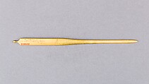 Hair Dressing Tool (Kogai), Copper-gold alloy (shakudō), gold, silver, copper, Japanese