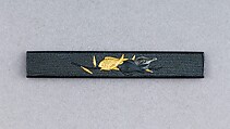 Knife Handle (Kozuka), Copper-gold alloy (shakudō), gold, silver, Japanese