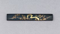 Knife Handle (Kozuka), Copper-gold alloy (shakudō), gold, silver, copper-silver alloy (shibuichi), Japanese
