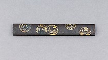 Knife Handle (Kozuka), Iron, silver, gold, copper, Japanese