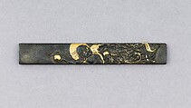 Knife Handle (Kozuka), Copper-silver alloy (shibuichi), copper-gold alloy (shakudō), gold, Japanese