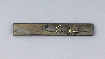 Knife Handle (Kozuka), Copper-silver alloy (shibuichi), gold, Japanese