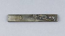 Knife Handle (Kozuka), Copper-silver alloy (shibuichi), gold, silver, copper, Japanese