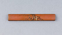 Knife Handle (Kozuka), Copper, gold, Japanese