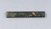 Knife Handle (Kozuka), Copper-silver aloy (shibuichi), copper, gold, copper-gold alloy (shakudō), Japanese