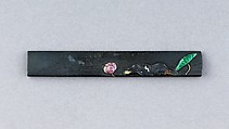 Knife Handle (Kozuka), Copper-silver alloy (shibuichi), copper-gold alloy (shakudō), copper, gold, enamel, Japanese