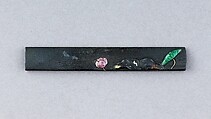 Knife Handle (Kozuka), Copper-silver alloy (shibuichi), copper-gold alloy (shakudō), copper, gold, enamel, Japanese