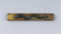 Knife Handle (Kozuka), Copper alloy (sentoku), copper-gold alloy (shakudō), gold, Japanese