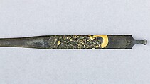 Hair Dressing Tool (Kogai), Copper-silver alloy (shibuichi), gold, Japanese