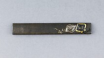 Knife Handle (Kozuka), Copper-silver alloy (shibuichi), silver, gold, Japanese