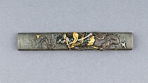 Knife Handle (Kozuka), Copper-silver alloy (shibuichi), silver, copper-gold alloy (shakudō), gold, Japanese