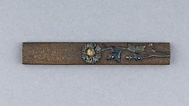 Knife Handle (Kozuka), Silver, copper, gold, Japanese