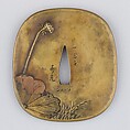 Sword Guard (Tsuba), Brass, copper, Japanese