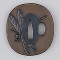 Sword Guard (Tsuba), Copper, copper-gold alloy (shakudō), gold, Japanese