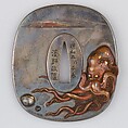 Sword Guard (Tsuba), Copper alloy (sentoku), copper-silver alloy (shibuichi), copper-gold alloy (shakudō), silver, gold, copper, Japanese