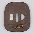 Sword Guard (Tsuba), Iron, copper, silver, Japanese