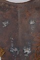 Backplate from a Brigandine, Steel, brass, leather, textile (hemp, cotton, silk), Italian