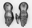 Elements of an Armor Garniture Made for Henri I de Montmorency (1534–1614), Comte de Damville and Constable of France, Steel, gold, brass, leather, French