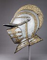 Closed Burgonet, Steel, gold, Italian