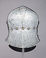 Sallet of Emperor Maximilian I (1459–1519), Attributed to Lorenz Helmschmid (German, Augsburg, ca. 1445–1516), Steel, copper alloy, gold, German, Augsburg