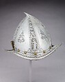 Morion-Cabasset, Steel, brass, leather, Italian