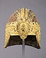 Sallet alla Veneziana, Steel, copper alloy, gold, velvet, Italian
