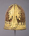 Sallet alla Veneziana, Steel, copper alloy, gold, velvet, Italian