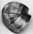 Composed Armor, Left elbow cop (h) marked by Guillem Margot (Flemish, active Brussels, recorded 1505–20), Steel, leather, Italian, probably Milan