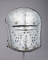 Sallet, Steel, copper alloy, leather, German