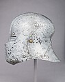 Sallet, Steel, copper alloy, leather, German