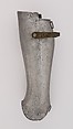 Pair of Greaves (Lower Leg Defenses), Steel, leather, Italian