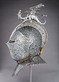 Close Helmet, Steel, gold, wrought iron, brass, French