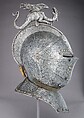 Close Helmet, Steel, gold, wrought iron, brass, French