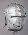 Close Helmet, Hans Maystetter (Austrian, Innsbruck, documented 1508–33), Steel, leather, Austrian, Innsbruck