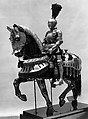 Armor for Man and Horse with Horse Trappings, Steel, wood, leather, velvet, brass, feathers (peacock), German