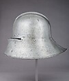 Sallet and Bevor, Steel, copper alloy, leather, German