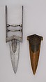 Dagger (Katar) with Sheath, Silver, wood, cotton velvet, steel, Indian
