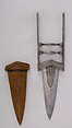 Dagger (Katar) with Sheath, Silver, wood, cotton velvet, steel, Indian