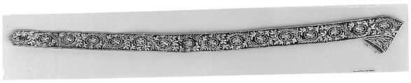 Sword Belt, Leather, velvet, silver thread, French