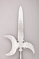 Halberd with the Arms of the City of Cologne, Steel, wood, textile (velvet), brass, German