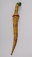 Dagger with Sheath, Iron, lacquer, velvet, Persian, Qajar