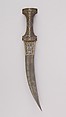 Dagger (Jambiya), Steel, gold, Persian, Qajar