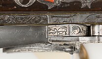 Miquelet Gun, Steel, wood, coral, silver, copper alloy, gold, lock and stock, Algerian; barrel, European
