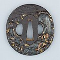 Sword Guard (Tsuba), Iron, gold, copper, silver, Japanese